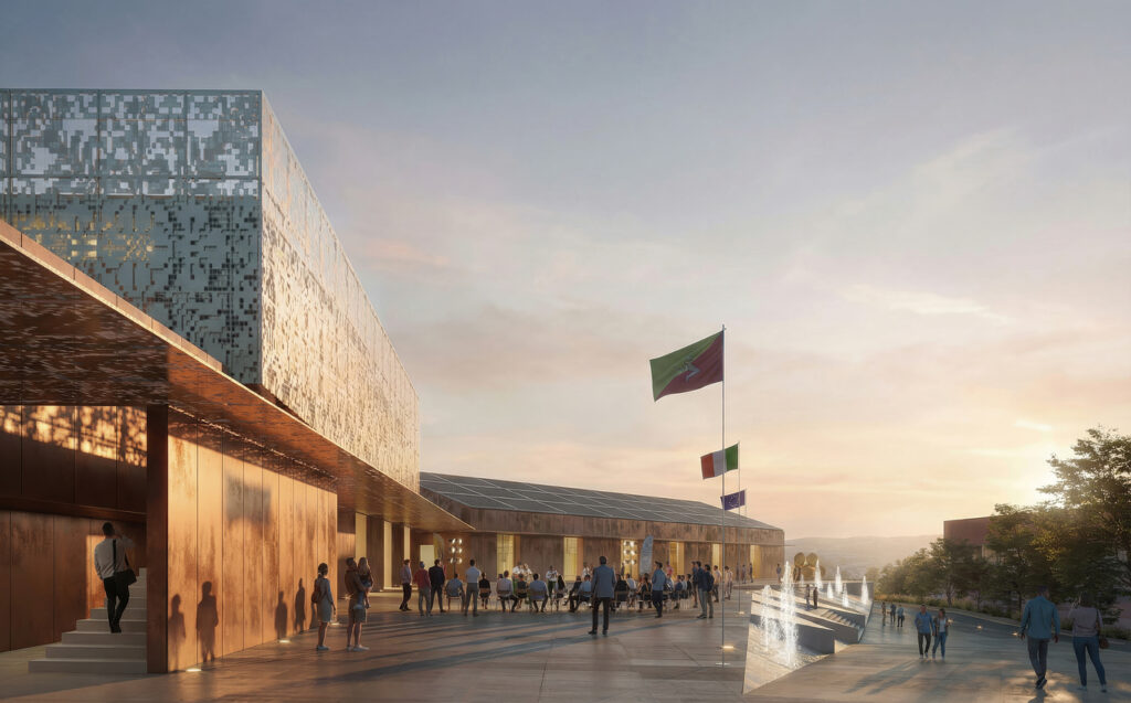 Pagina CG Connect con la selezione del render della Fiera di Valledolmo come progetto della settimana